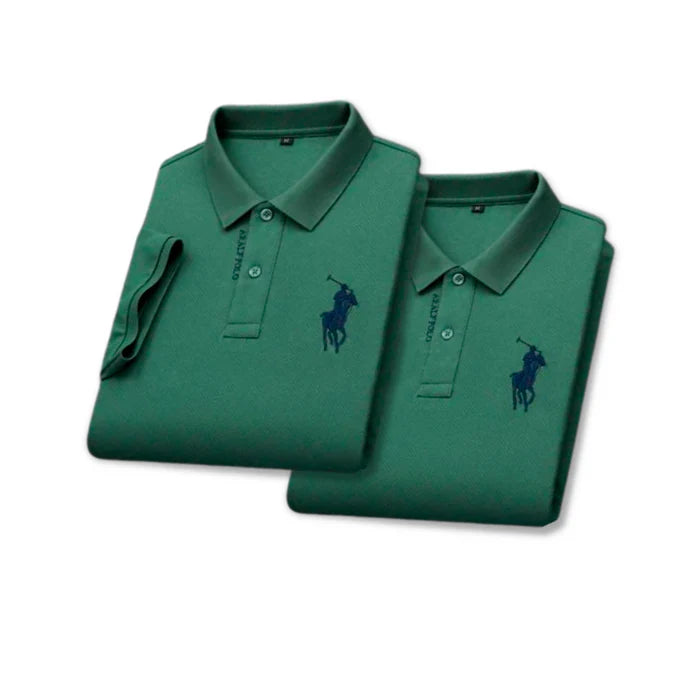 KIT 2 Camisas Polo Ralph Noble Lino + Reloj de Regalo